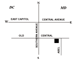 Location map of Rosebud's BBQ
