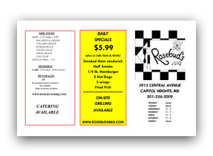 Rosebud's BBQ Menu